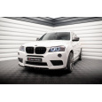 Maxton Design spoiler pod přední nárazník pro BMW X3 F25 M-Pack, černý lesklý plast ABS