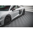 Maxton Design difuzory pod boční prahy pro Audi R8 Mk2 Facelift, černý lesklý plast ABS