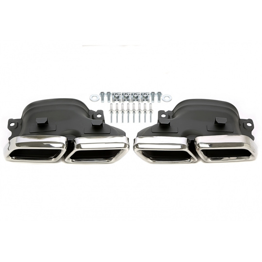 TA Technix koncovky pro Mercedes C (W205/S205/C205/A205, 2014-2023) v chromovém provedení