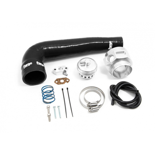 Forge Motorsport BOV ventil pro Škoda Octavia Mk2 1Z 2010-, barva hadice: černá, barva ventilu: stříbrná