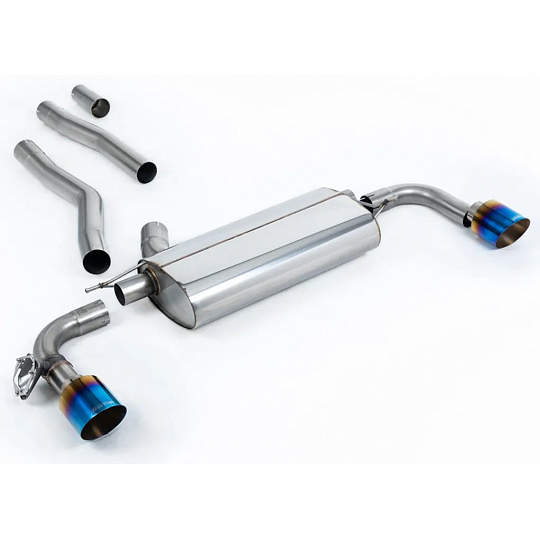 Milltek Sport výfukový systém OPF/GPF Back pro BMW řada 1 128ti 5-dvéř. (F40 s OPF/GPF) 2021-2024, GT-115 titanově modré koncovky