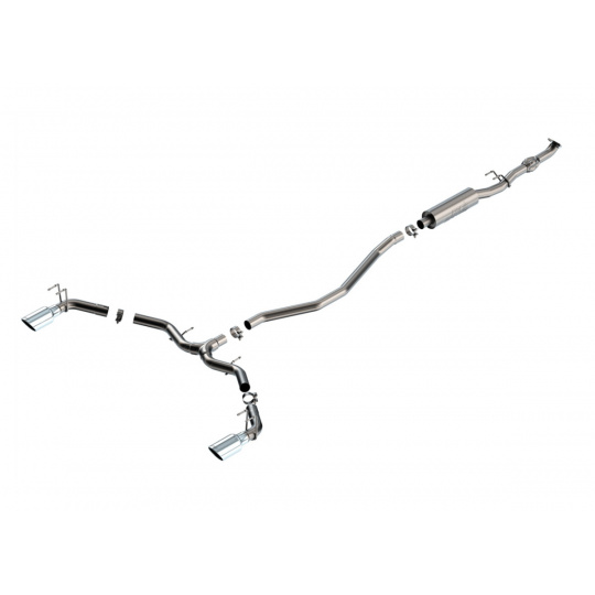 Borla Cat-Back výfukový systém "S-Type" pro Honda Civic Si 1,5L, manuál, FWD, 4-dveř., 2023, typ koncovek: chromové