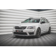 Maxton Design spoiler pod přední nárazník ver.4 pro Škoda Octavia RS Mk3, černý lesklý plast ABS