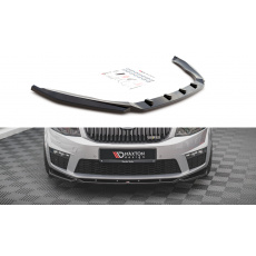 Maxton Design spoiler pod přední nárazník ver.4 pro Škoda Octavia RS Mk3, černý lesklý plast ABS Maxton Design spoiler pod přední nárazník ver.4 pro Škoda Octavia RS Mk3, černý lesklý plast ABS