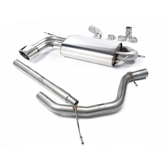 Milltek Sport výfukový systém cat-back Cupra-style s oválnou koncovkou pro Seat Leon FR 2.0 TDi 170PS DPF 2005-2013, leštěná koncovka