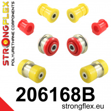 206168B: Strongflex Sada silentbloků předního zavěšení a zadního nosníku 206168B: Strongflex Sada silentbloků předního zavěšení a zadního nosníku