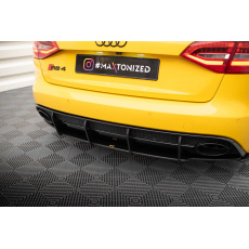 Maxton Design "Street Pro" difuzor zadního nárazníku pro Audi RS4 B8, plast ABS bez povrchové úpravy, s černou a červenou linkou Maxton Design "Street Pro" difuzor zadního nárazníku pro Audi RS4 B8, plast ABS bez povrchové úpravy, s černou a červenou linkou