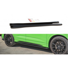 Maxton Design difuzory pod boční prahy pro Audi RSQ3 F3, černý lesklý plast ABS