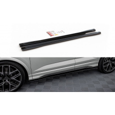Maxton Design difuzory pod boční prahy pro Audi RSQ3 F3, černý lesklý plast ABS