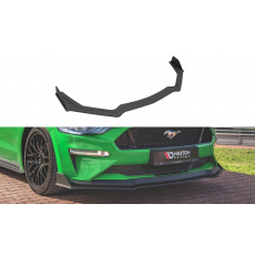 Maxton Design "Street Pro" spoiler pod přední nárazník ver.2 pro Ford Mustang MK6 GT Facelift, plast ABS bez povrchové úpravy, s červenou linkou