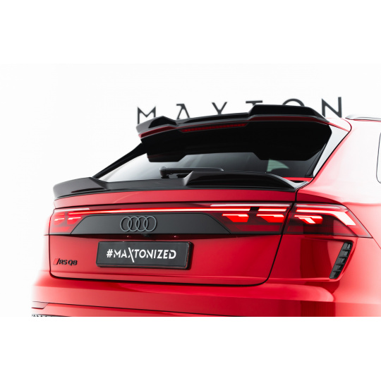 Maxton Design spodní prodloužení spoileru 3d pro Audi RSQ8 Mk1 Facelift, černý lesklý plast ABS