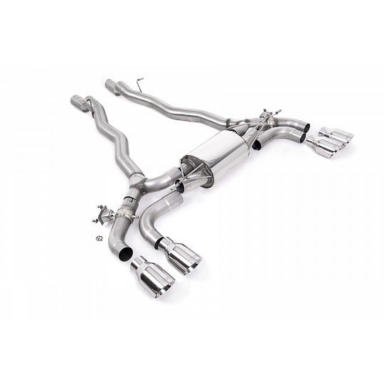 Milltek Sport Front Pipe-back od předního tlumiče Back System pro BMW řada 5 M5 /M5 Competition 4.4l Twin Turbo F90 (North American / ROW Cars) 2019-2024, GT-100 leštěné koncovky