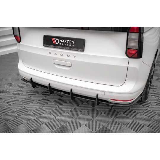 Maxton Design "Street Pro" difuzor zadního nárazníku pro Volkswagen Caddy Mk5, plast ABS bez povrchové úpravy