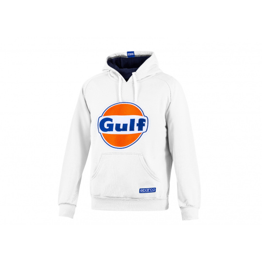 Sparco mikina přes hlavu s kapucí Gulf, barva: bílá, velikost: XL