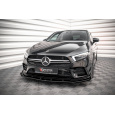Maxton Design rohové spoilery pod přední nárazník pro Mercedes třída A W177 A35 AMG Aero, W177 AMG-Line Aero, černý lesklý plast ABS