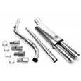 TA Technix závodní nerezový catback výfuk VW Golf III htb (1H, 91-97), 2x 76 mm rovná nerezová koncovka bez pertlu