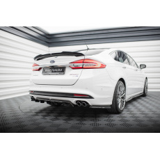 Maxton Design středový spoiler pod zadní nárazník s žebrováním pro Ford Mondeo Mk5 Facelift, černý lesklý plast ABS, Sport Maxton Design středový spoiler pod zadní nárazník s žebrováním pro Ford Mondeo Mk5 Facelift, černý lesklý plast ABS, Sport