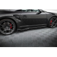 Maxton Design difuzory pod boční prahy pro Porsche 911 997 Turbo, černý lesklý plast ABS