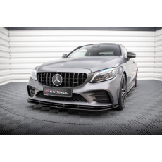 Maxton Design "Street Pro" spoiler pod přední nárazník pro Mercedes třída C W205 Facelift/43 AMG/Coupe, plast ABS bez povrchové úpravy, s červenou linkou Maxton Design "Street Pro" spoiler pod přední nárazník pro Mercedes třída C W205 Facelift/43 AMG/Coupe, plast ABS bez povrchové úpravy, s červenou linkou