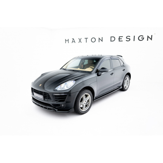 Maxton Design spoiler pod přední nárazník ver.3 pro Porsche Macan Mk1, černý lesklý plast ABS