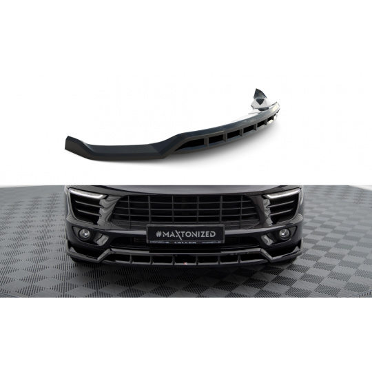 Maxton Design spoiler pod přední nárazník ver.3 pro Porsche Macan Mk1, černý lesklý plast ABS