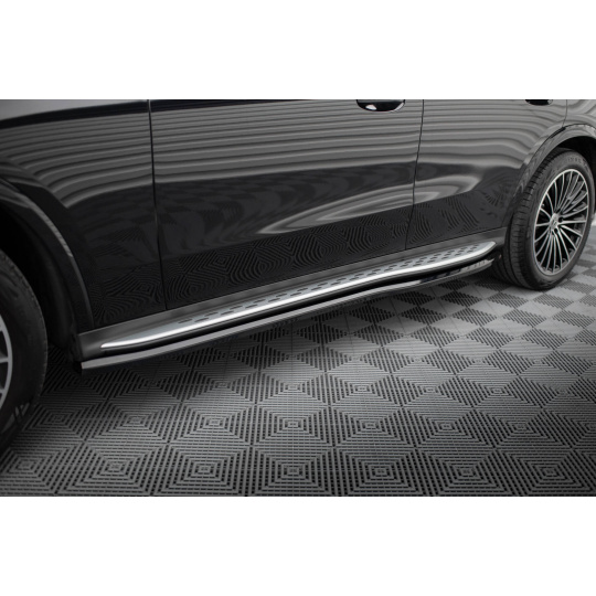 Maxton Design difuzory pod boční prahy pro Mercedes GLC SUV/X254 /AMG-Line, černý lesklý plast ABS