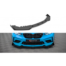 Maxton Design "Street Pro" spoiler pod přední nárazník s křidélky ver.1 pro BMW M2 F87, plast ABS bez povrchové úpravy, s červenou linkou