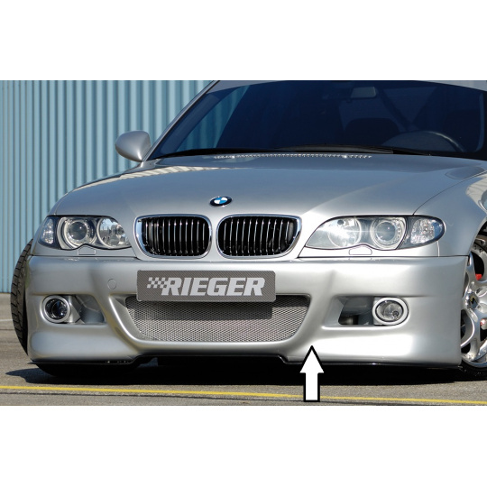 Rieger přední nárazník pro BMW řada 3 E46 sedan, touring po faceliftu, plast ABS bez povrchové úpravy, s držáky pro originální mlhová světla