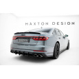 Maxton Design "Street Pro" difuzor zadního nárazníku pro Audi S8 D5 Facelift, plast ABS bez povrchové úpravy, s černou a červenou linkou