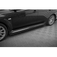 Maxton Design "Street Pro" difuzory pod boční prahy pro Mitsubishi Lancer Evo Mk10, plast ABS bez povrchové úpravy, s černou a červenou linkou