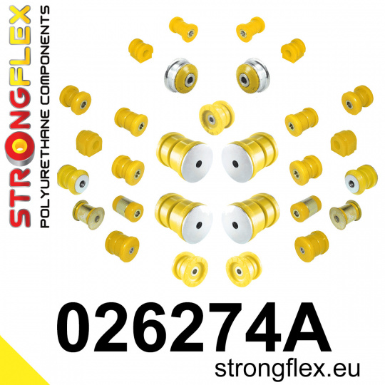 026274A: Strongflex Kompletní sada polyuretanových silentbloků pro zavěšení varianta SPORT