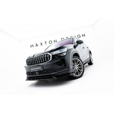 Maxton Design spoiler pod přední nárazník pro Škoda Kodiaq Mk2, černý lesklý plast ABS
