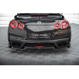Maxton Design středový spoiler pod zadní nárazník s žebrováním pro Nissan GT-R R35 Facelift, černý lesklý plast ABS, r.v. 2016-2022