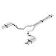 Borla Cat-Back výfukový systém "S-Type" pro Ford Mustang GT 5,0l RWD 2-dvéř. bez "active valve exhaust",  r.v. 2018-2020, typ koncovek: chromové