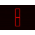 Kompletní LED čtyřhranné svítidlo červené, rozměr: 2 elementy 44 x 234 cm