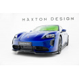 Maxton Design spoiler pod přední nárazník pro Porsche Taycan Turbo S Mk1, černý lesklý plast ABS