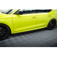Maxton Design difuzory pod boční prahy s křidélky ver.3 pro Škoda Octavia RS Mk4, černý lesklý plast ABS