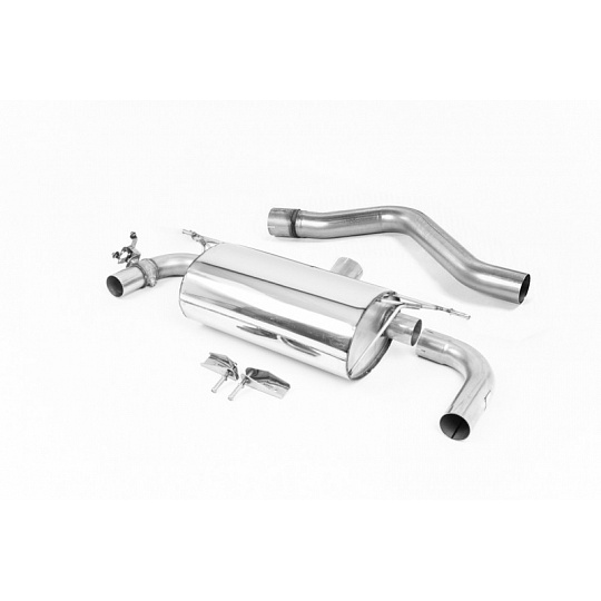 Milltek Sport výfukový systém cat-back GPF Back - Race bez rezonátoru pro BMW řada 1 M140i 3/5-dvéř. (F20/F21 Facelift, s OPF, bez xDrive) 2019-2020, GT-90 titanově modré koncovky