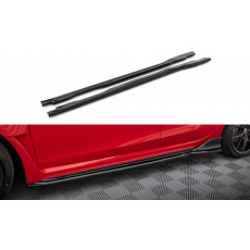 Maxton Design difuzory pod boční prahy pro Honda Civic Mk11 Type-R, černý lesklý plast ABS