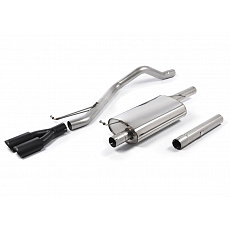 Milltek Sport výfukový systém cat-back s rezonátorem (tišší) pro Volkswagen Transporter \ Caravelle T5 LWB 2.0l (140ps) 2WD a 4MOTION 2010-2015, dvojitá oválná koncovka, typ koncovek: GT-100 černé