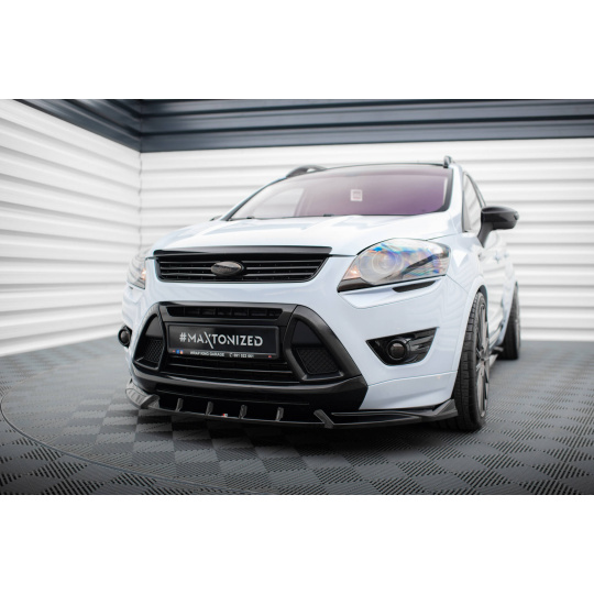 Maxton Design spoiler pod přední nárazník pro Ford Kuga Mk1 ST, černý lesklý plast ABS