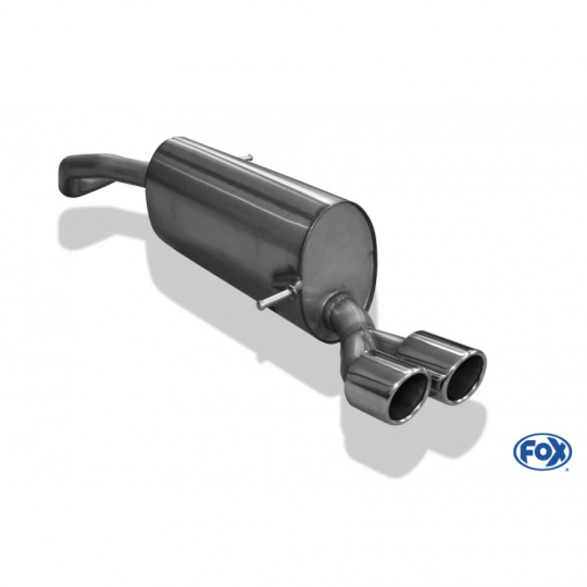 Fox Sportauspuff koncový tlumič výfuku s koncovkou 2x90 Typ 16 pro Audi A1 2010- s motorem 1.4