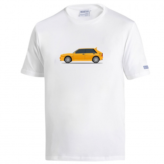 Sparco tričko LANCIA HF Delta Integrale, barva: bílá, velikost: XL