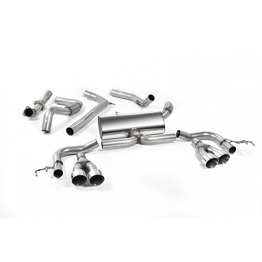 Milltek Sport výfukový systém cat-back Race systém pro Honda Civic Type R FK2 Turbocharged 2.0l i-VTEC (LHD) 2015-2017, leštěné koncovky