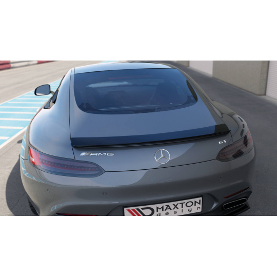 Maxton Design prodloužení spoileru pro Mercedes AMG GT C190, černý lesklý plast ABS