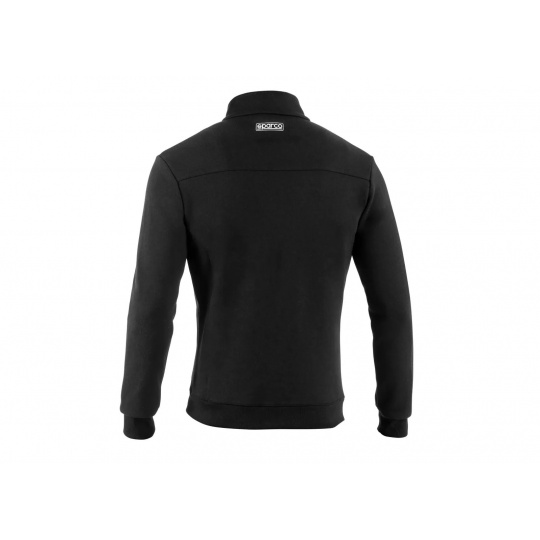 Sparco mikina na zip bez kapuce, barva: černá, velikost: XL