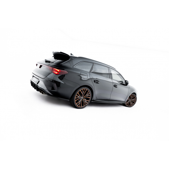 Maxton Design difuzory pod boční prahy pro Cupra Leon ST Mk1, černý lesklý plast ABS, Aero