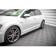 Maxton Design difuzory pod boční prahy ver.2 pro Volkswagen Golf R Mk7, černý lesklý plast ABS