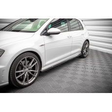 Maxton Design difuzory pod boční prahy ver.2 pro Volkswagen Golf R Mk7, černý lesklý plast ABS