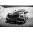 Maxton Design rohové spoilery pod přední nárazník pro Mercedes třída A W176 Facelift AMG-Line, černý lesklý plast ABS